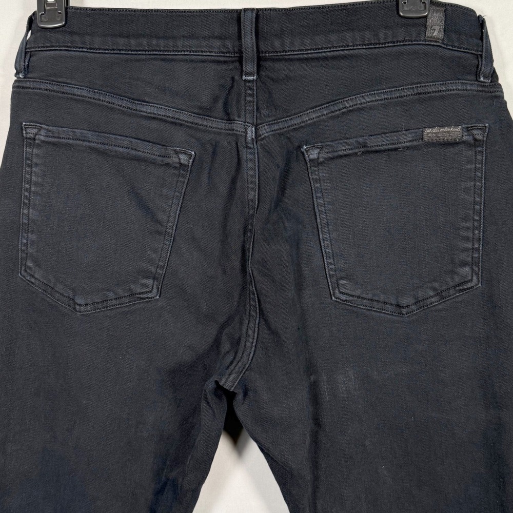 7 For All Mankind Adrien Luxe Sport Slim Jeans Black Mens 33 x 32